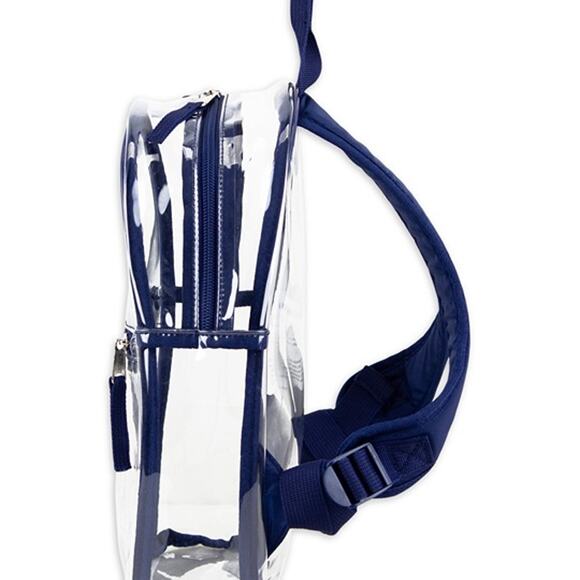 Eastsport Unisex Clear Mini Dome Backpack, Blue Trim - Picture 5 of 5